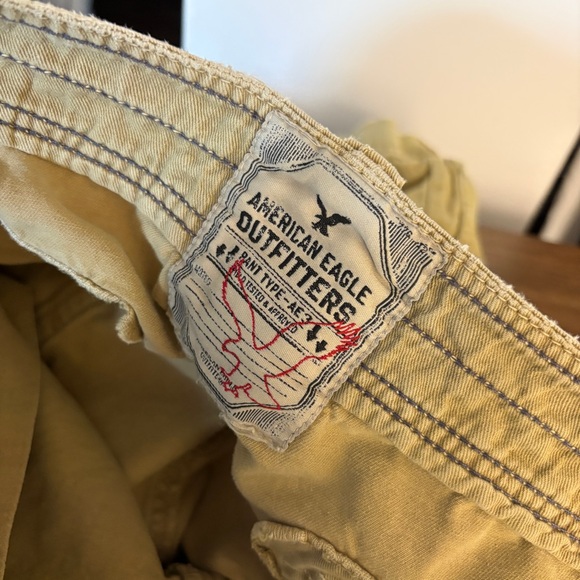 ❤️ American Eagle Men's Cargo Shorts Size 36 Tan Khaki Utility Gorpcore - Picture 4 of 10